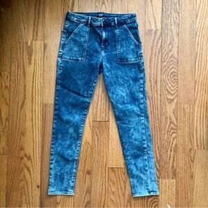 Gap Kids Stretch High Rise Denim Blue Pockets Jegging Girl’s Size 16